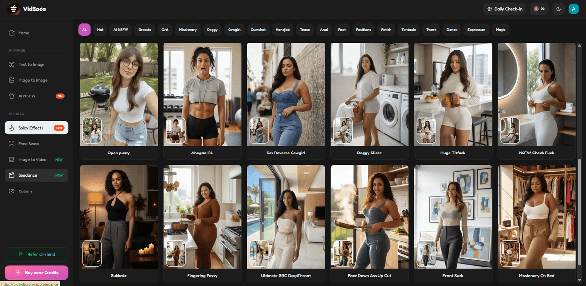 VidSoda homepage and platform interface